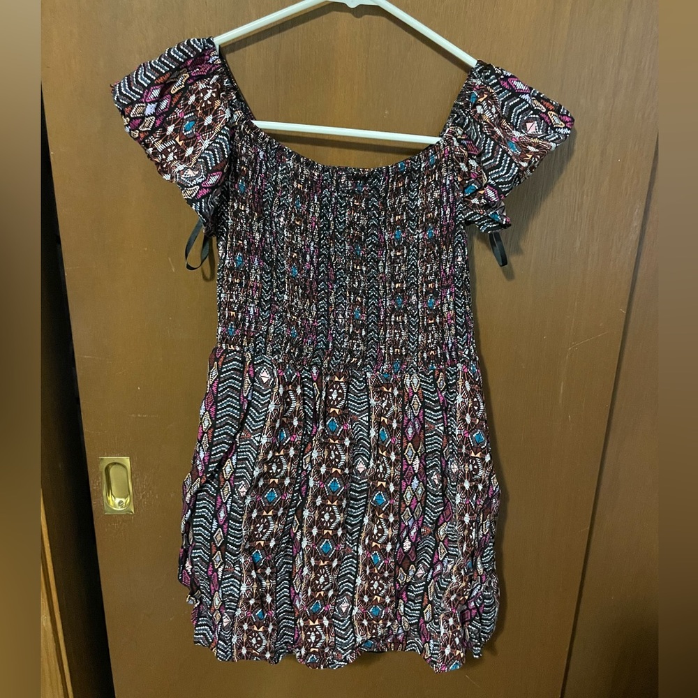 Patterned Mini Dress